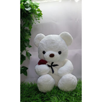 White Rose Teddy Bear 60CM